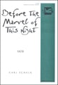 Before the Marvel of This Night SATB choral sheet music cover